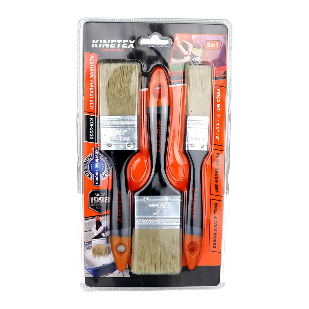 3 PCS - NO:1 İNÇ / 1.5 İNÇ / 2 İNÇ  KESTİRME FIRÇA SET (5271)