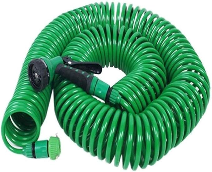 30 Metre Spiral Hortum + 4 Fonksiyonlu Özel Sulama Tabancası (5271)