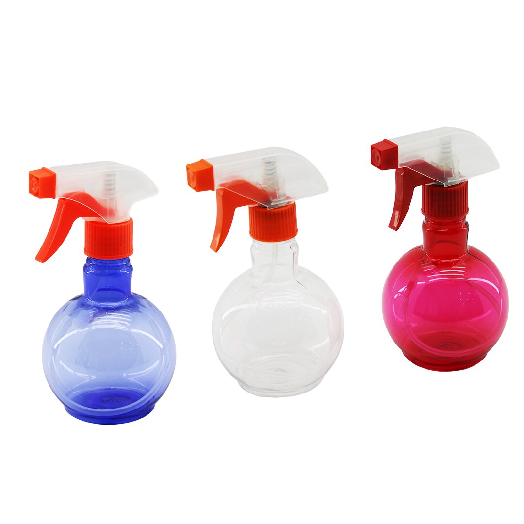 350ML RENKLİ ŞEFFAF TOMBUL - PLASTİK BOŞ SPREY PÜSKÜRTÜCÜ ŞİŞE (5271)