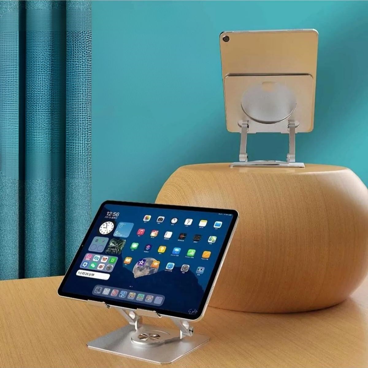 360 Derece Dönebilen Yükseltilmiş Masaüstü Ayarlanabilir  Metal Tablet Standı (5271)