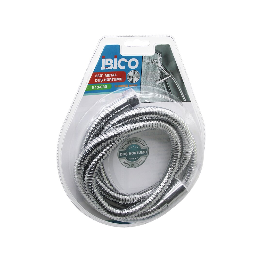 360 DERECE - METAL  DUŞ HORTUMU  1.5MT   VAKUMLU AMBALAJ   ANTİ TWİST=DOLANMAZ-KIVRILMAZ-KOPMAZ (5271)