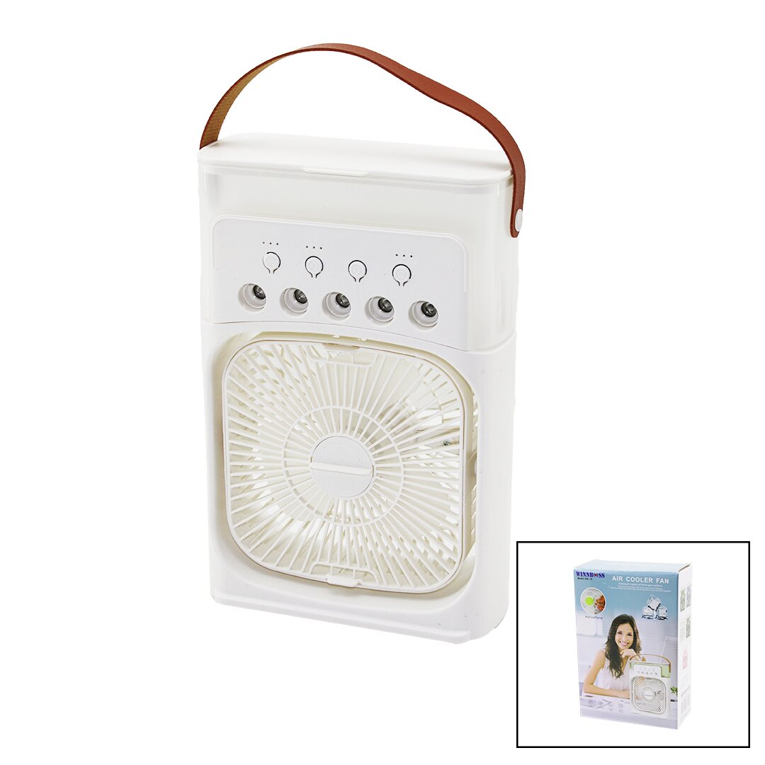 3İN1 HAVA NEMLENDİRME - FAN - GECE LAMBASI MASA ÜSTÜ BUZLU VANTİLATÖR 360 DERECE USB ŞARJ 3KADEME HIZ (5271)
