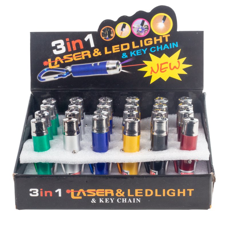 3IN1 KIRMIZI LASER POINT - PARA KONTROL VE EL FENERİ (5271)