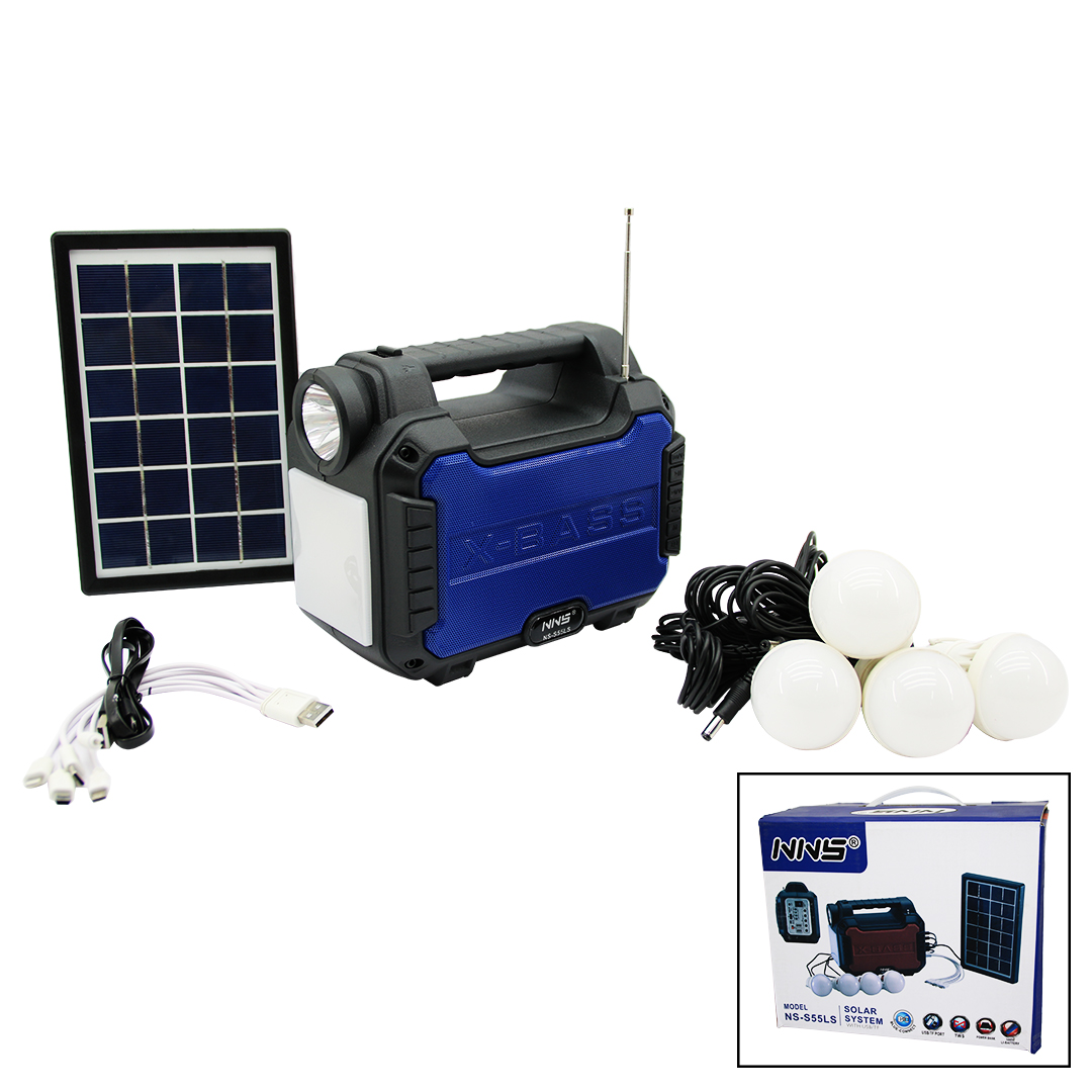 3IN1 - SOLAR 2İN1 SABİT EL FENERİ - RADYO - MP3 BLUETOOTH - USB/ TF PORT - 4 PARÇA  AMPUL KABLOLU - POWERBANK (5271)