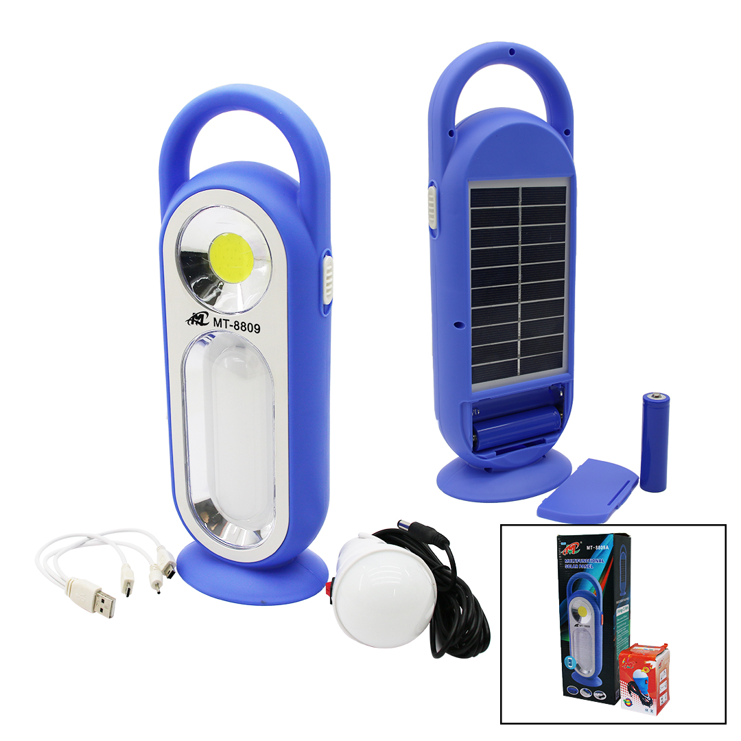 3IN1SOLAR - PİLLİ - USB ŞARJLI - FENER IŞILDAK POWERBANK LED - COB - SEYYAR AMPUL (5271)