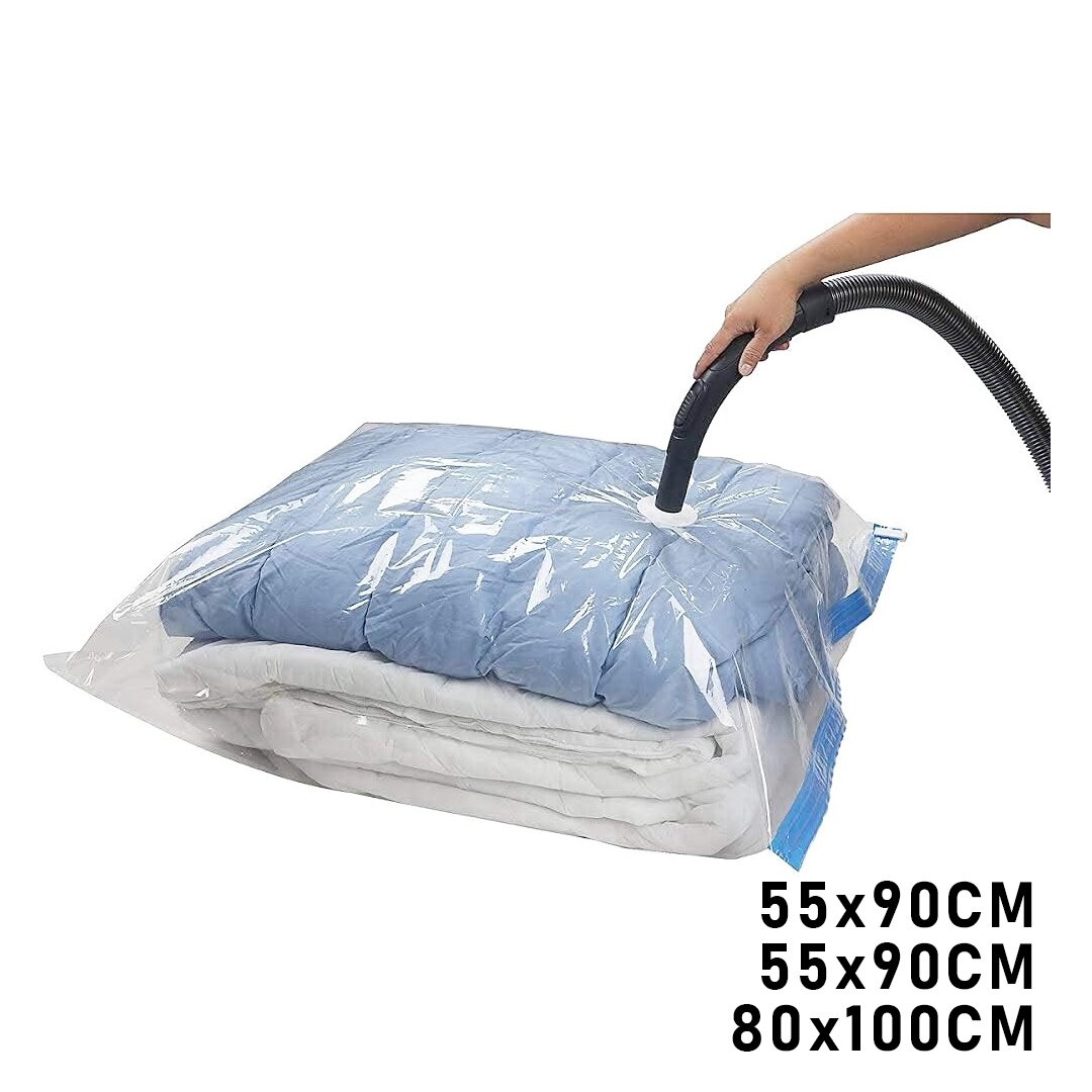 3LÜ SET  VAKUMLU  POŞET  HURÇ 2 ADET XL= 55X90CM + 1ADET XXL= 80X100CM  %75 YER TASARRUFU (5271)