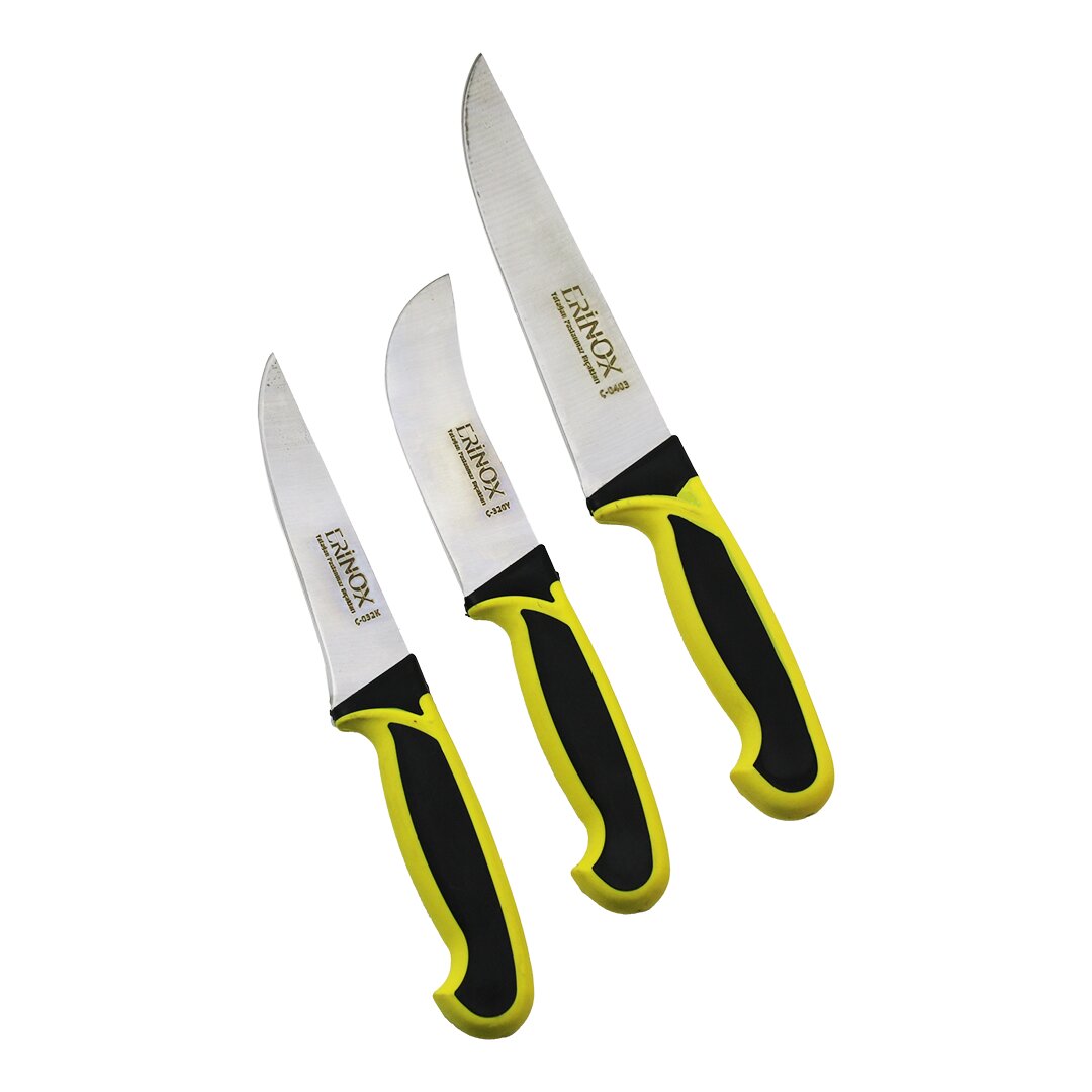 3PCS KURBAN BIÇAK SETİ Ç-032K--Ç-320Y--Ç-0403 KEMİK SIYIRMA- DERİ SOYMA=YÜZME- KURBAN BIÇAK BRKT-092673 (5271)