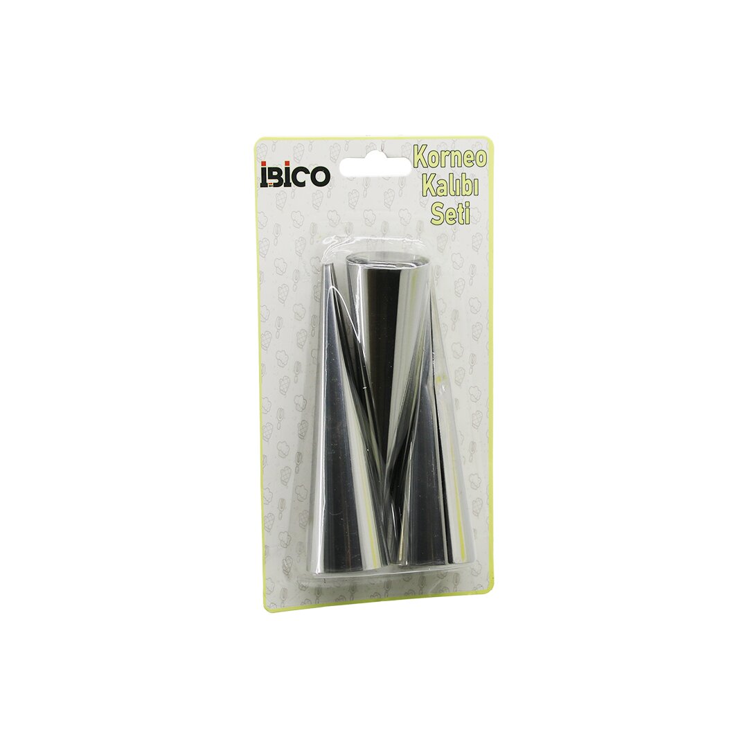 3PCS  METAL KORNEO KALIP - PASTA DEKORASYON APARATI ÇAP:3.4CM X UZUNLUK:12CM BRKT-921602 (5271)