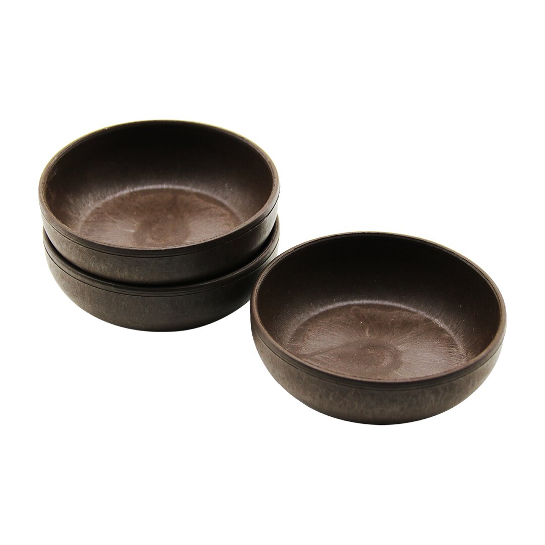 3PCS  NATUREL PLASTİK ÇEREZLİK  ÇAP: 10CM - DERİNLİK: 3CM (5271)