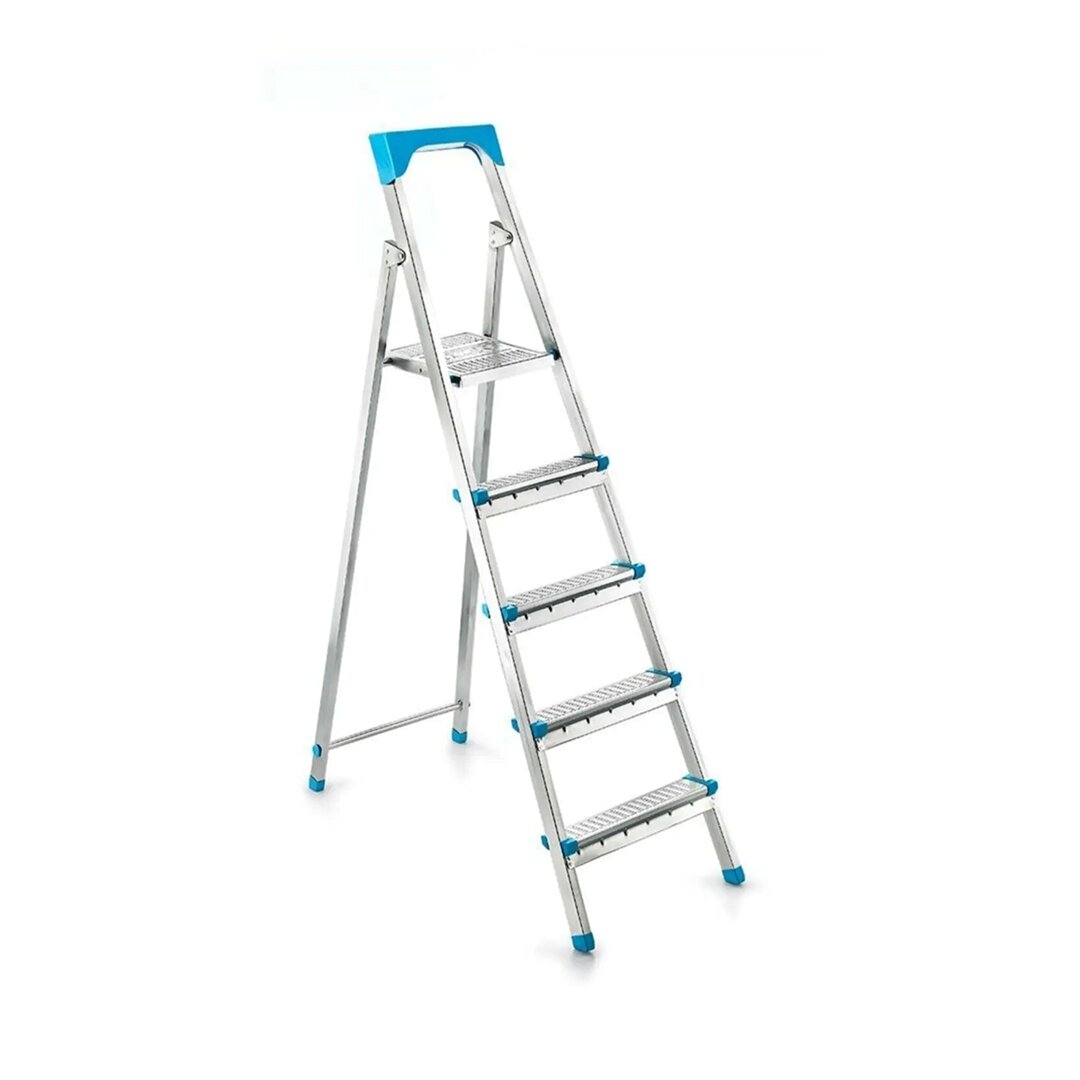 4+1BASAMAKLI METAL MERDİVEN Y: 105CM - 120KG.TAŞIMA KAPASİTESİ (5271)