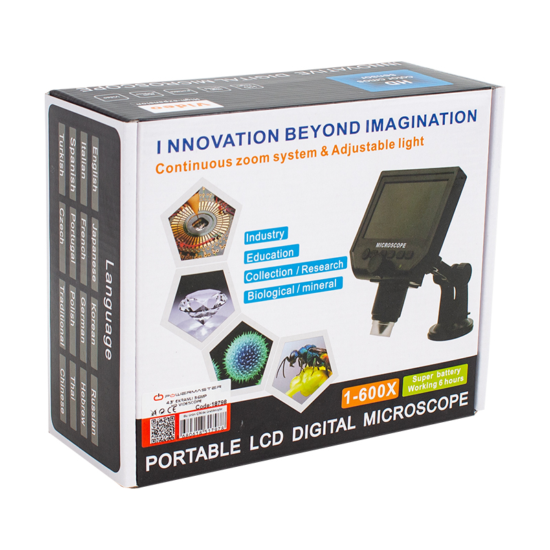 4.3 LCD DIGITAL EKRANLI 3.6 MP HD TAŞINABİLİR MİKROSKOP (1-600X ZOOM-LİTYUM PİLLİ) (5271) 4.3 LCD DIGITAL EKRANLI 3.6 MP HD TAŞINABİLİR MİKROSKOP (1-600X ZOOM-LİTYUM PİLLİ) (5271)