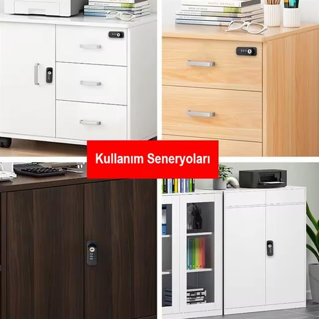 4 Haneli Şifreli Ve Anahtarlı Mekanik Siyah Çekmece Dolap Kilidi (Sol) (5271) 4 Haneli Şifreli Ve Anahtarlı Mekanik Siyah Çekmece Dolap Kilidi (Sol) (5271)