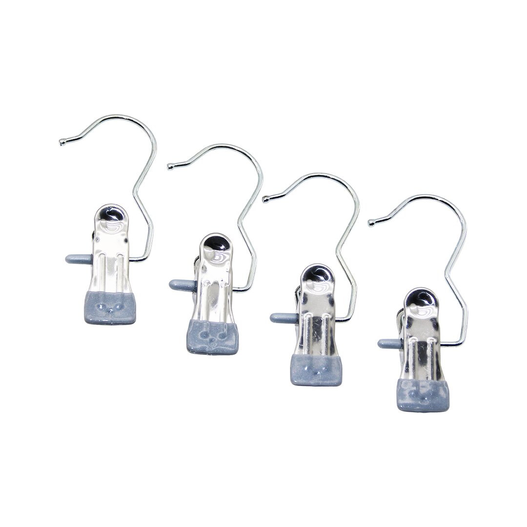 4 PCS KISKAÇLI TAŞINABİLİR ÇOK AMAÇLI TEKLİ - METAL ASKI SİLİKON KILIF UÇLU (5271)