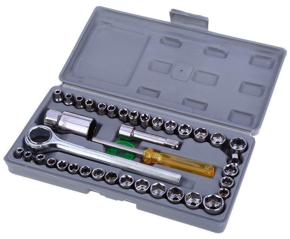 40 PARÇA  LOKMA TAKIMI PLASTİK KUTULU COMBINATION SOCKET WRENCH SET (5271)