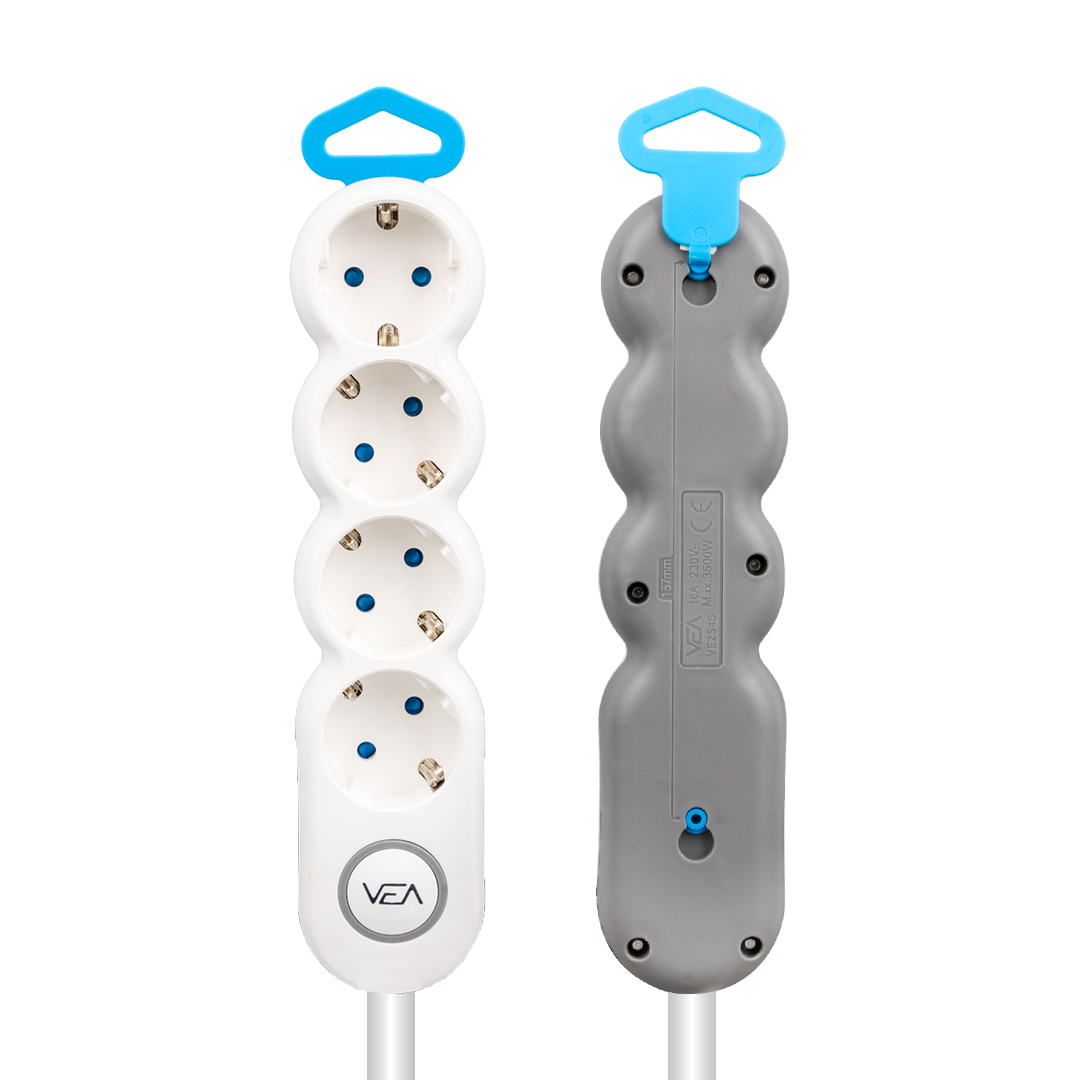 4LÜ 1.5 METRE KABLOLU ANAHTARLI GRUP PRİZ (5271)