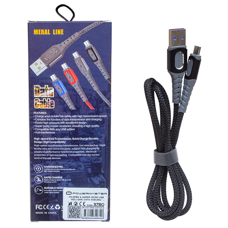 5 AMPER MİCRO USB HIZLI ŞARJ DATA KABLOSU (5271)