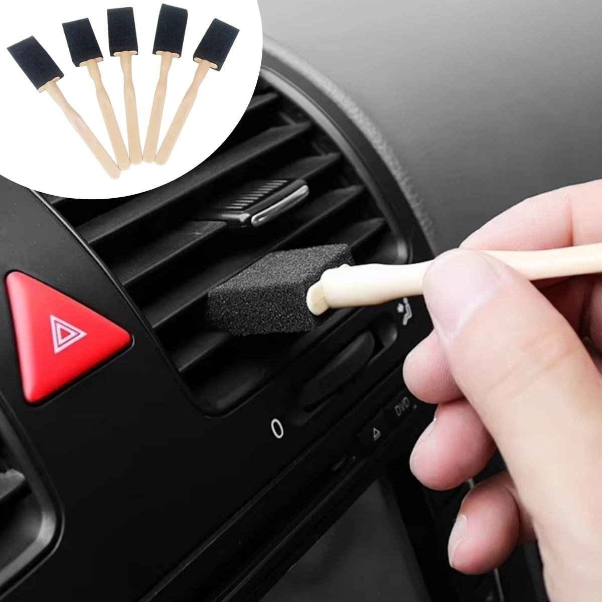 5&apos;li Araba Havalandırma Temizleme Fırçaları Klima Çıkışları,Toz Alma&amp;Otomobil İçi Detaylı Mini Temizlik Aparatları (5271)