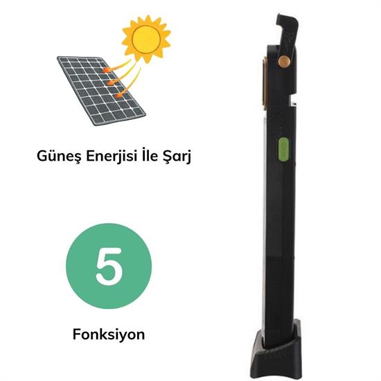 5 Fonksiyonlu Güneş Enerjisi İle Şarj Olabilen 48 Ledli Işıldak,Aydınlatma PR-3838 (5271)