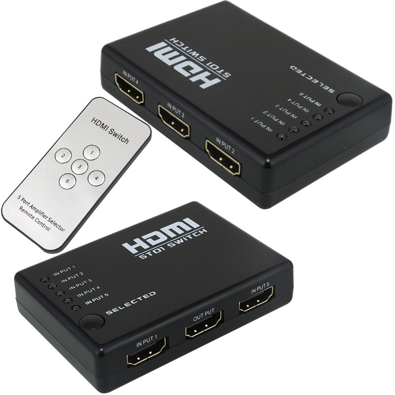 5 GİRİŞ 1 ÇIKIŞ HDMI SWITCHER TOPLAYICI KUMANDALI ADAPTÖRSÜZ (5271)