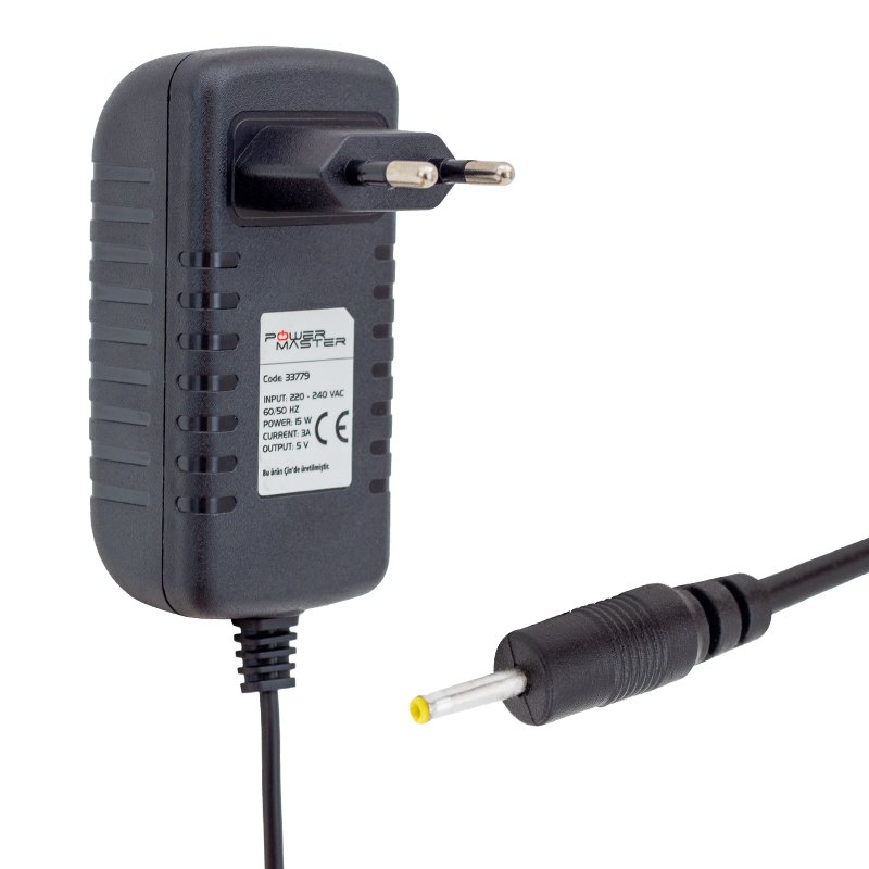 5 VOLT - 3 AMPER PLASTİK KASA PRİZ TİPİ ADAPTÖR 2.5*0.7 (5271)