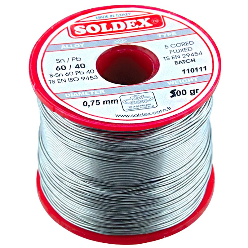 500 GR LEHİM 0,75 MM İNCE SOLDEX SN60 PB40 (5271)