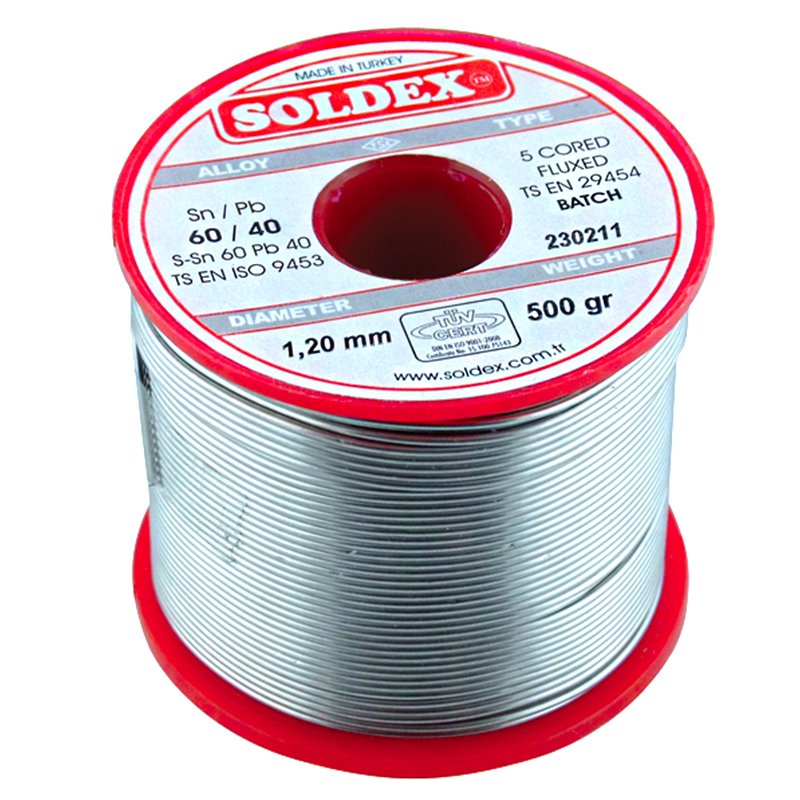 500 GR LEHİM 1.2 MM KALIN SOLDEX SN60 PB40 (5271)