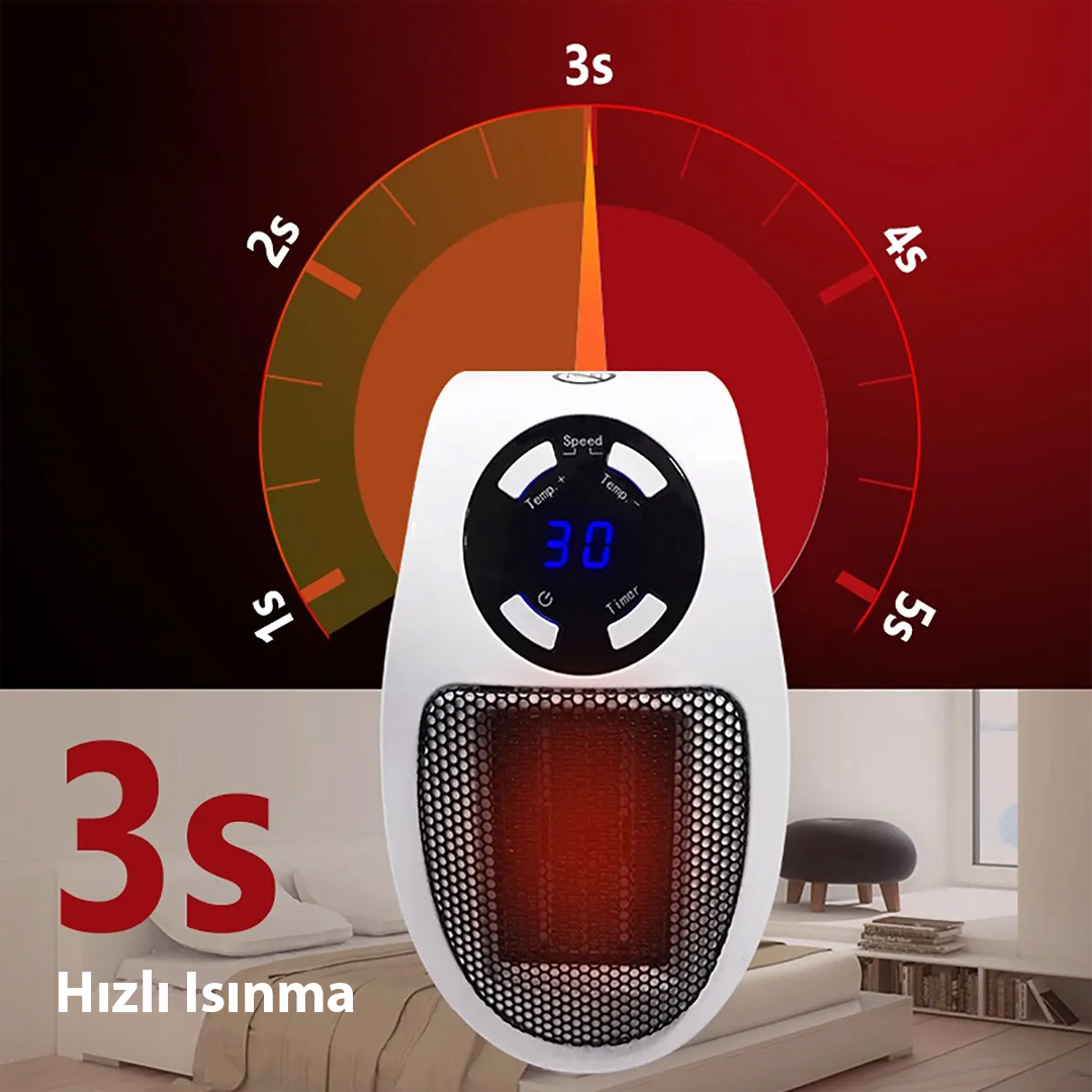 500 WATT PRİZ TİPİ UZAKTAN KUMANDALI TAŞINABİLİR ISITICI (ZAMANLAYICI) (OM-1211) (5271) 500 WATT PRİZ TİPİ UZAKTAN KUMANDALI TAŞINABİLİR ISITICI (ZAMANLAYICI) (OM-1211) (5271)