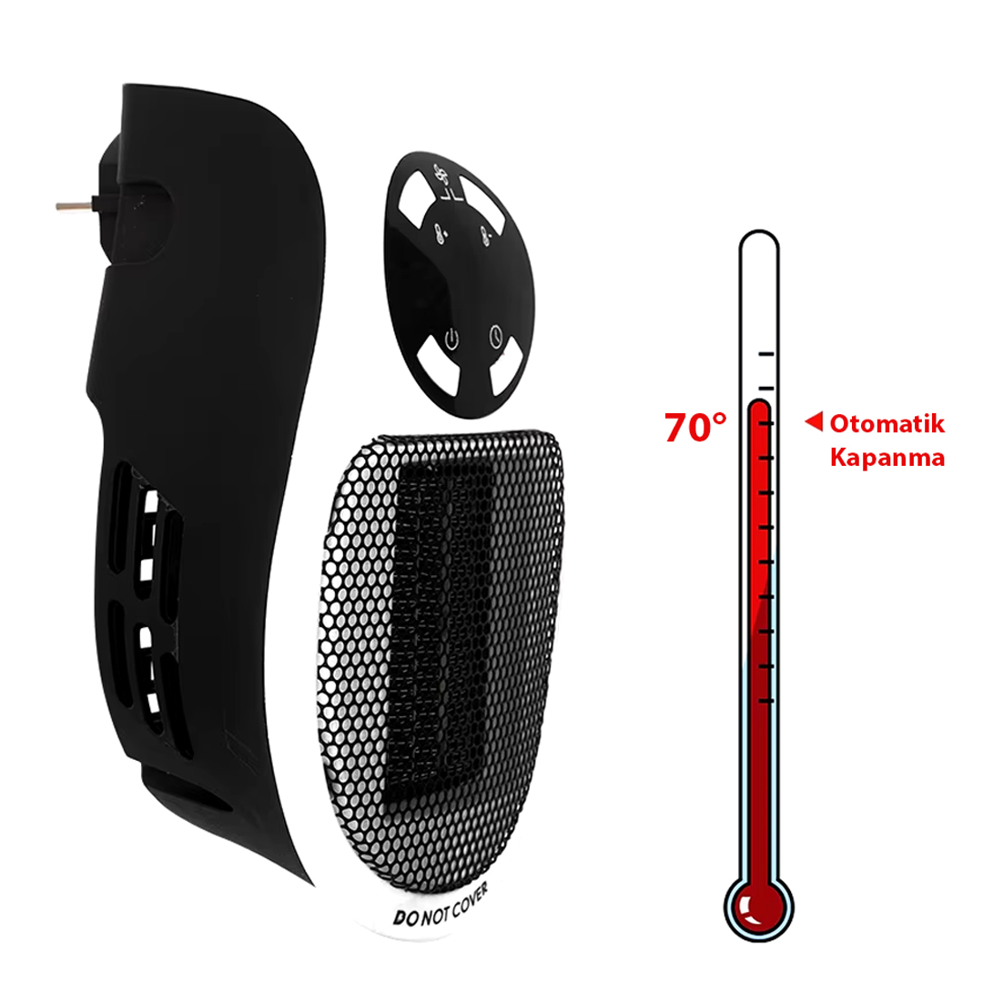 500 WATT PRİZ TİPİ UZAKTAN KUMANDALI TAŞINABİLİR ISITICI (ZAMANLAYICI) (OM-1211) (5271) 500 WATT PRİZ TİPİ UZAKTAN KUMANDALI TAŞINABİLİR ISITICI (ZAMANLAYICI) (OM-1211) (5271)