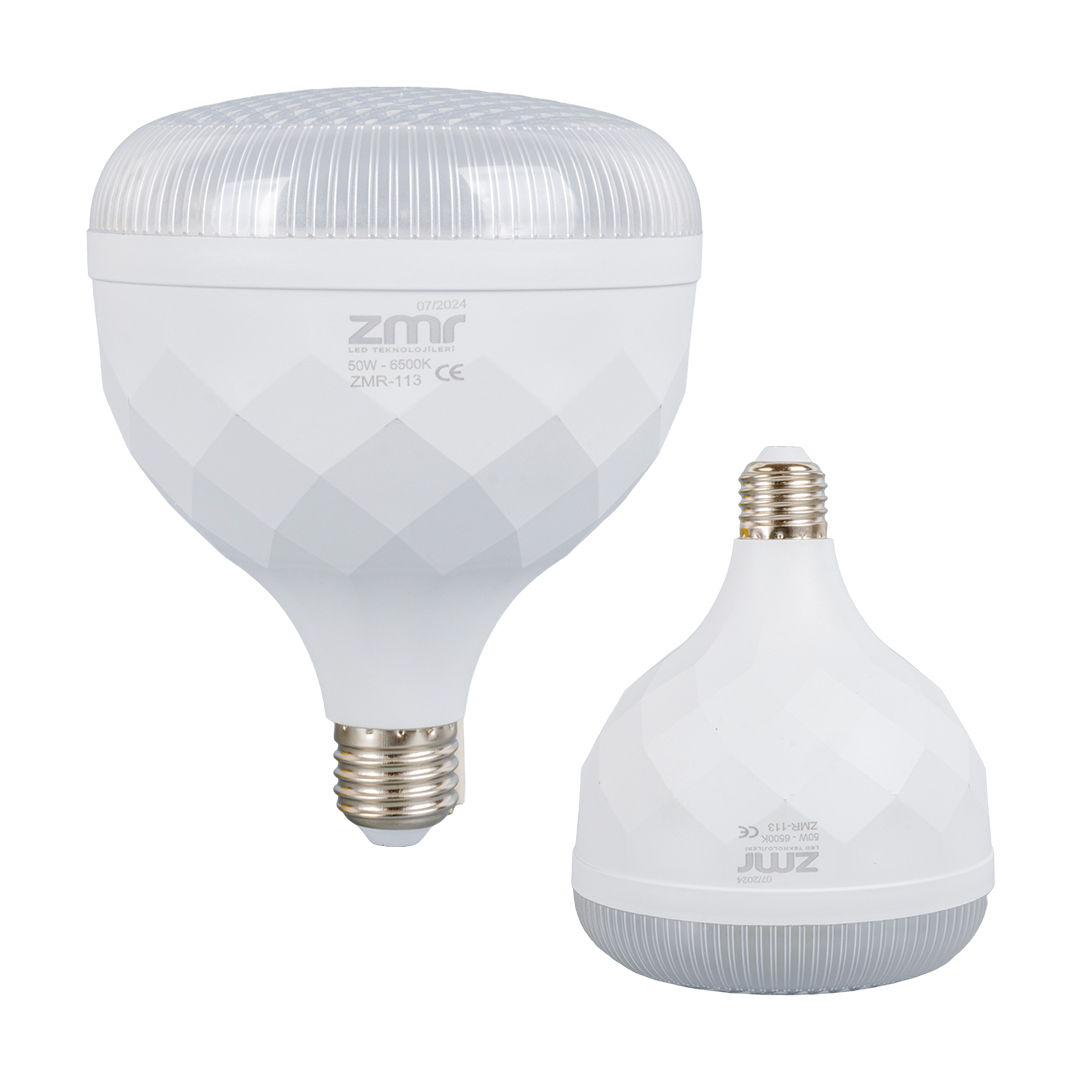 50W KRİSTAL CAMLI T-BULB BEYAZ LED AMPUL E27 6500K (15X19MM) (5271)