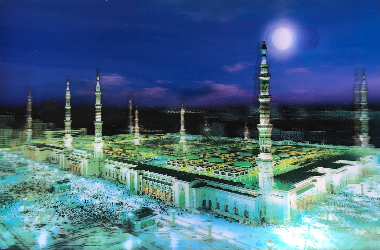 5D Elmas Boyama Ekstra Çözünürlüğe Sahip Medine Resmi Tablosu 40x60 cm (5271)