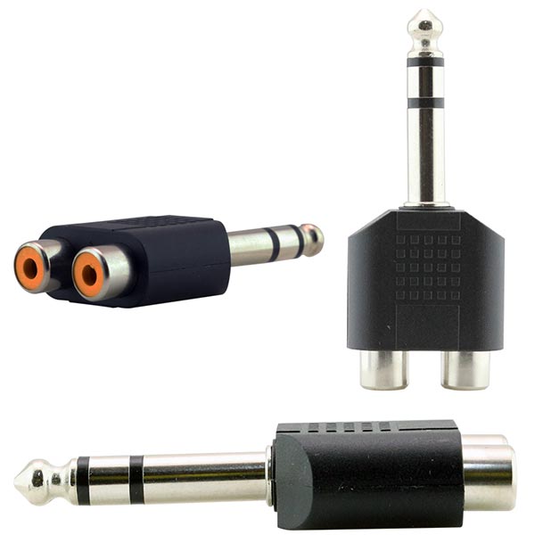 6.3 MM STEREO ERKEK / 2 RCA DİŞİ ÇEVİRİCİ JACK (5271)
