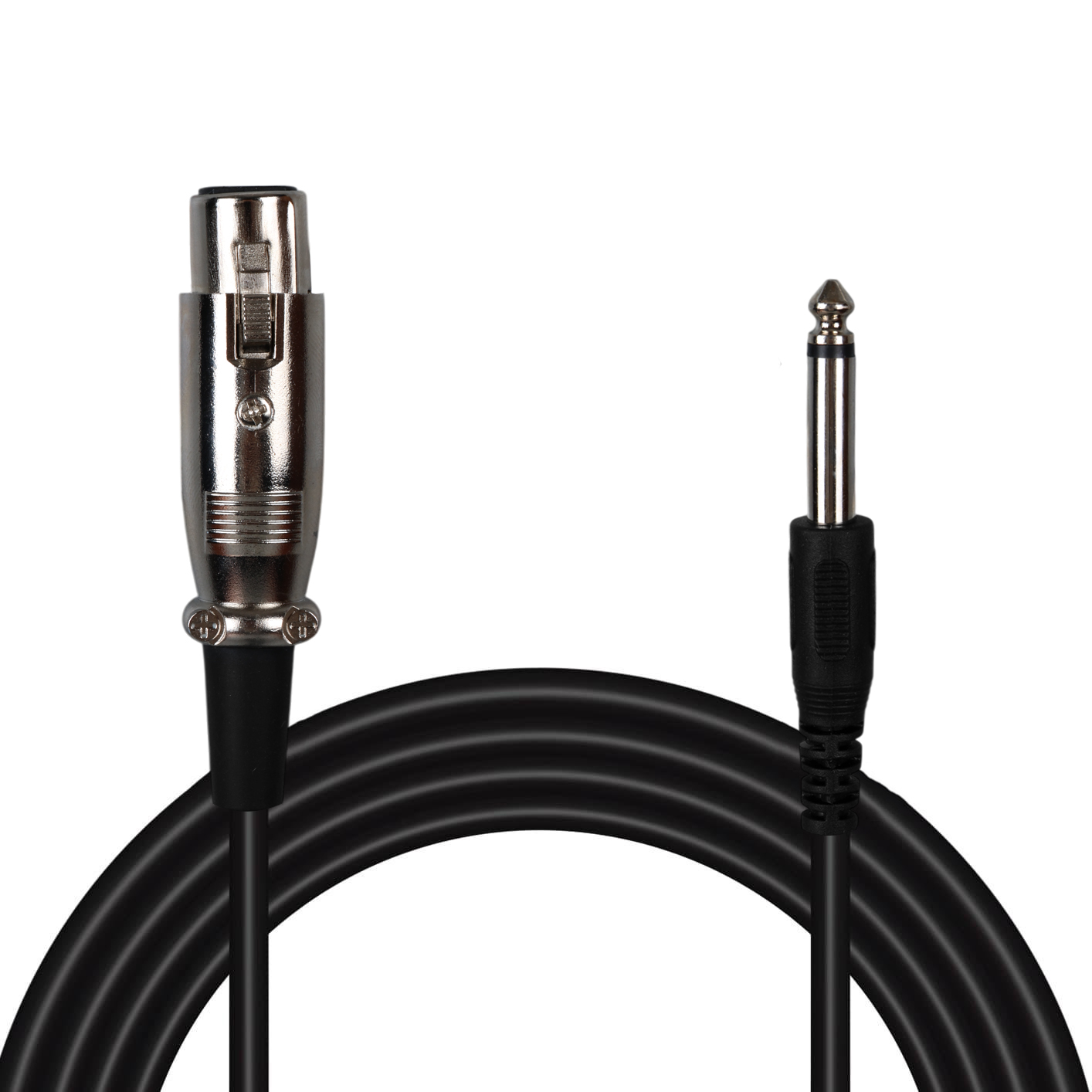 6.3MM MONO ERKEK CANON DİŞİ 4 METRE  MİKROFON ARA KABLOSU (5271)