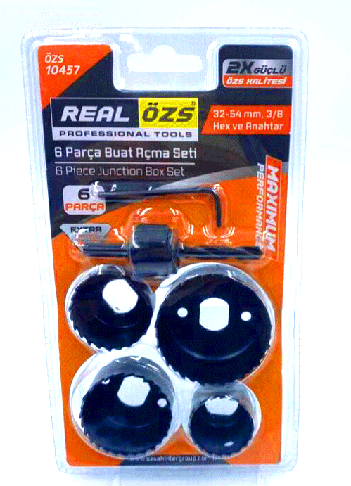 6 PARÇA  BUAT AÇMA PANÇ SETİ 38-54MM- 3/8 HEX - ANAHTAR (5271)