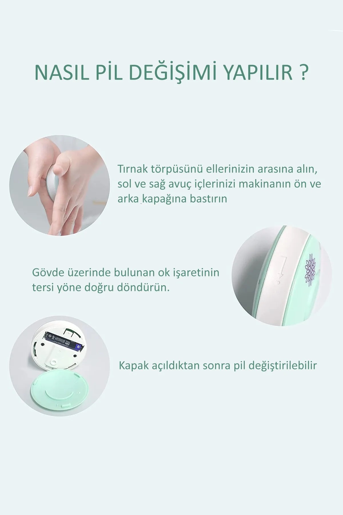 6 Başlıklı Pilli Tırnak Törpüsü ( Bebekler Kullanılabilir ) (5271) 6 Başlıklı Pilli Tırnak Törpüsü ( Bebekler Kullanılabilir ) (5271)