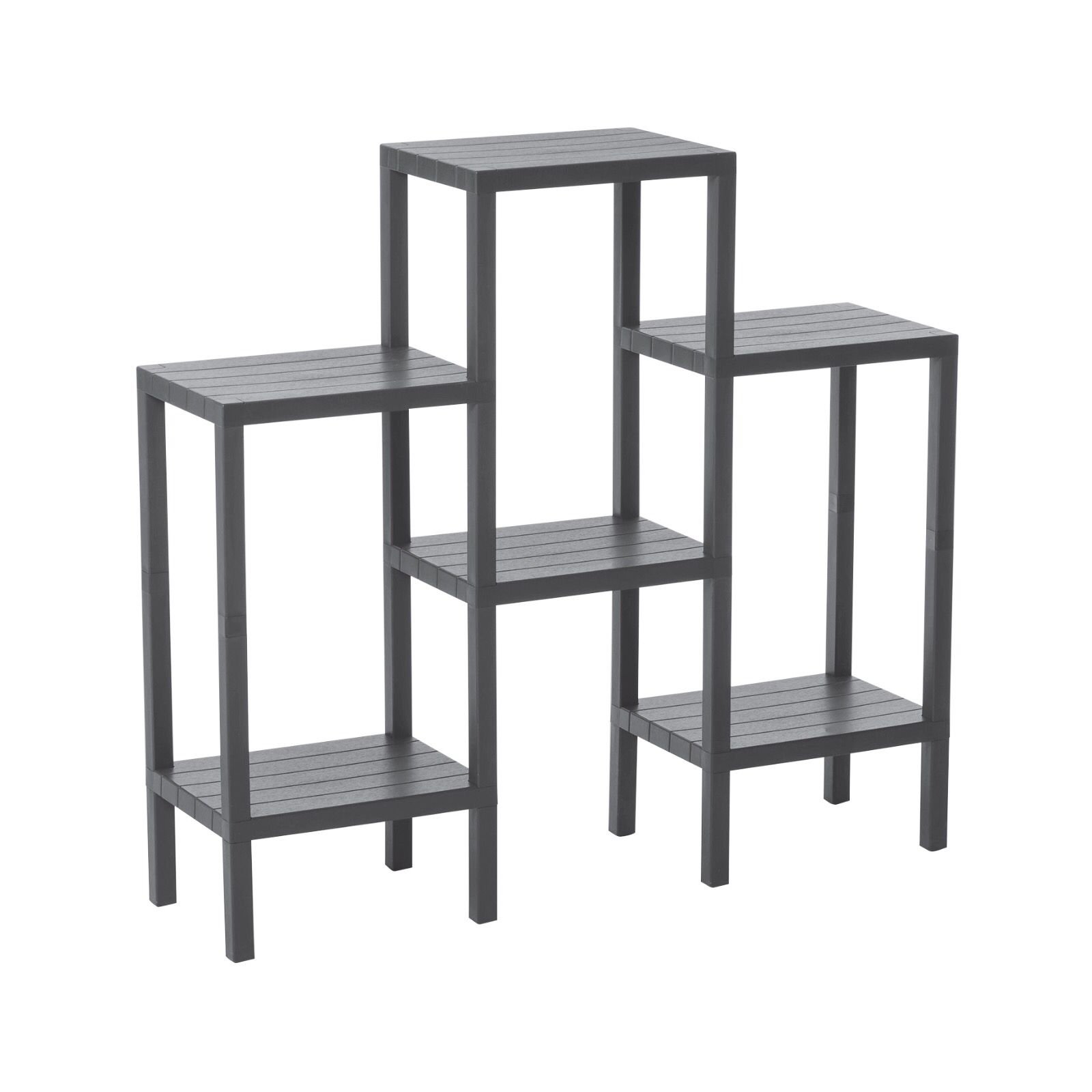 6 RAFLI - GRİ MODÜLER ÜNİTE PLASTİK 108x100x29 cm (5271)