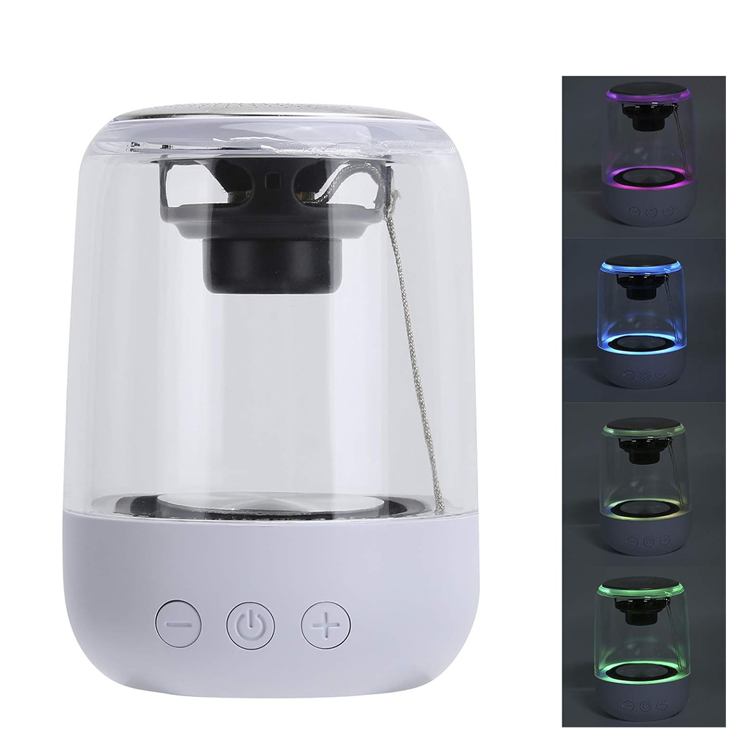 600 MAH TAŞINABİLİR RGB MİKROFONLU AUX/TF/BLUETOOTH 3 WATT HOPARLÖR SPEAKER (BEYAZ) (5271)