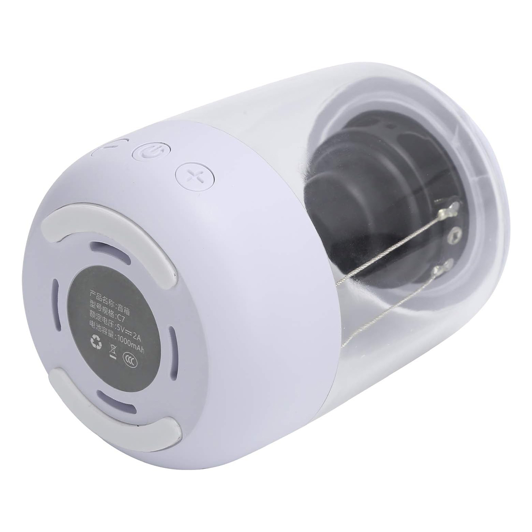 600 MAH TAŞINABİLİR RGB MİKROFONLU AUX/TF/BLUETOOTH 3 WATT HOPARLÖR SPEAKER (BEYAZ) (5271)