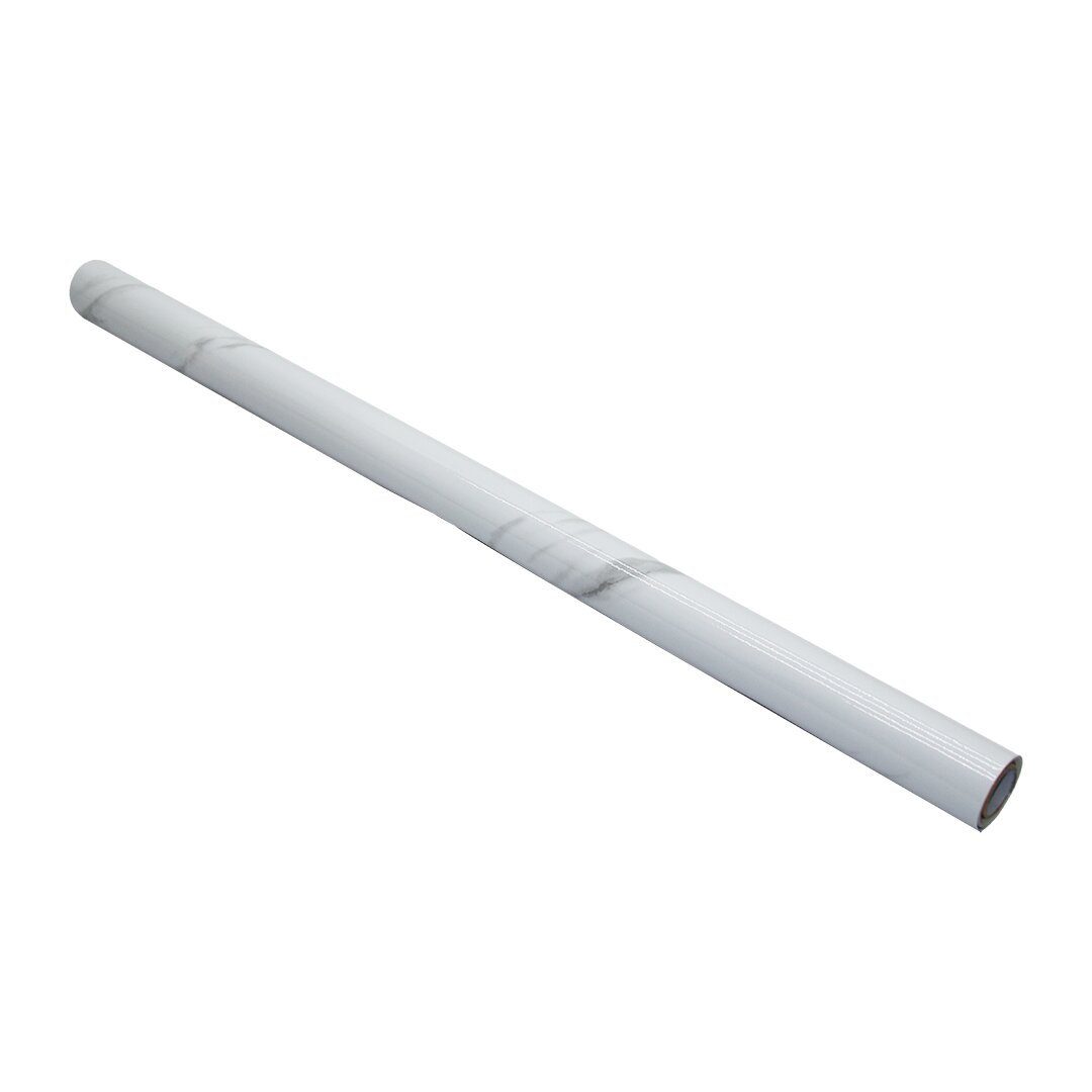 60CM - BEYAZ MERMER TEZGAH ÜSTÜ YAPIŞKANLI ALÜMİNYUM FOLYO STİCKER (5271)