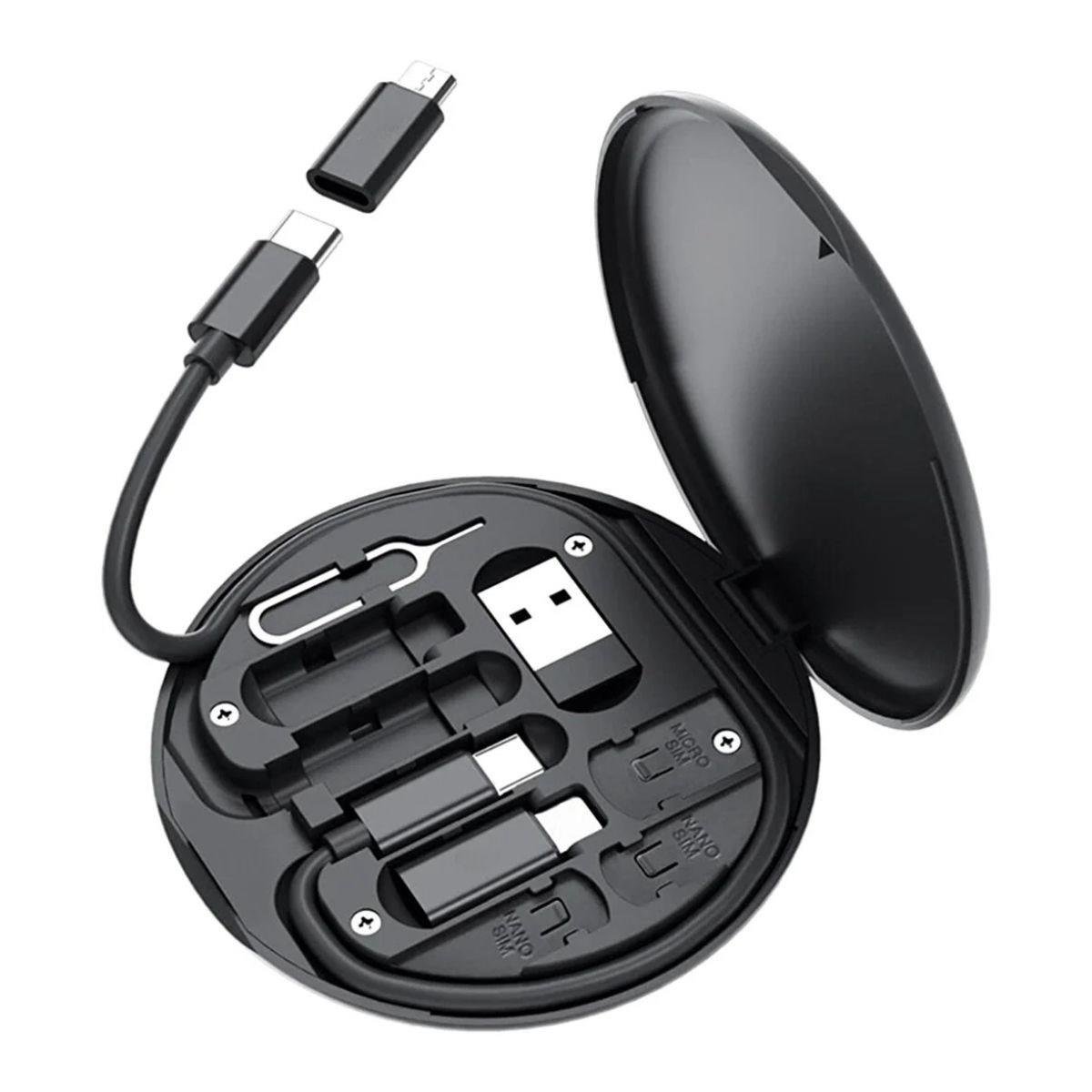 60w Destekli Kablo Kutusu Seyahat Kablo Seti 5&apos;i 1 arada USB Type-C Şarj Kablosu Seti (5271)