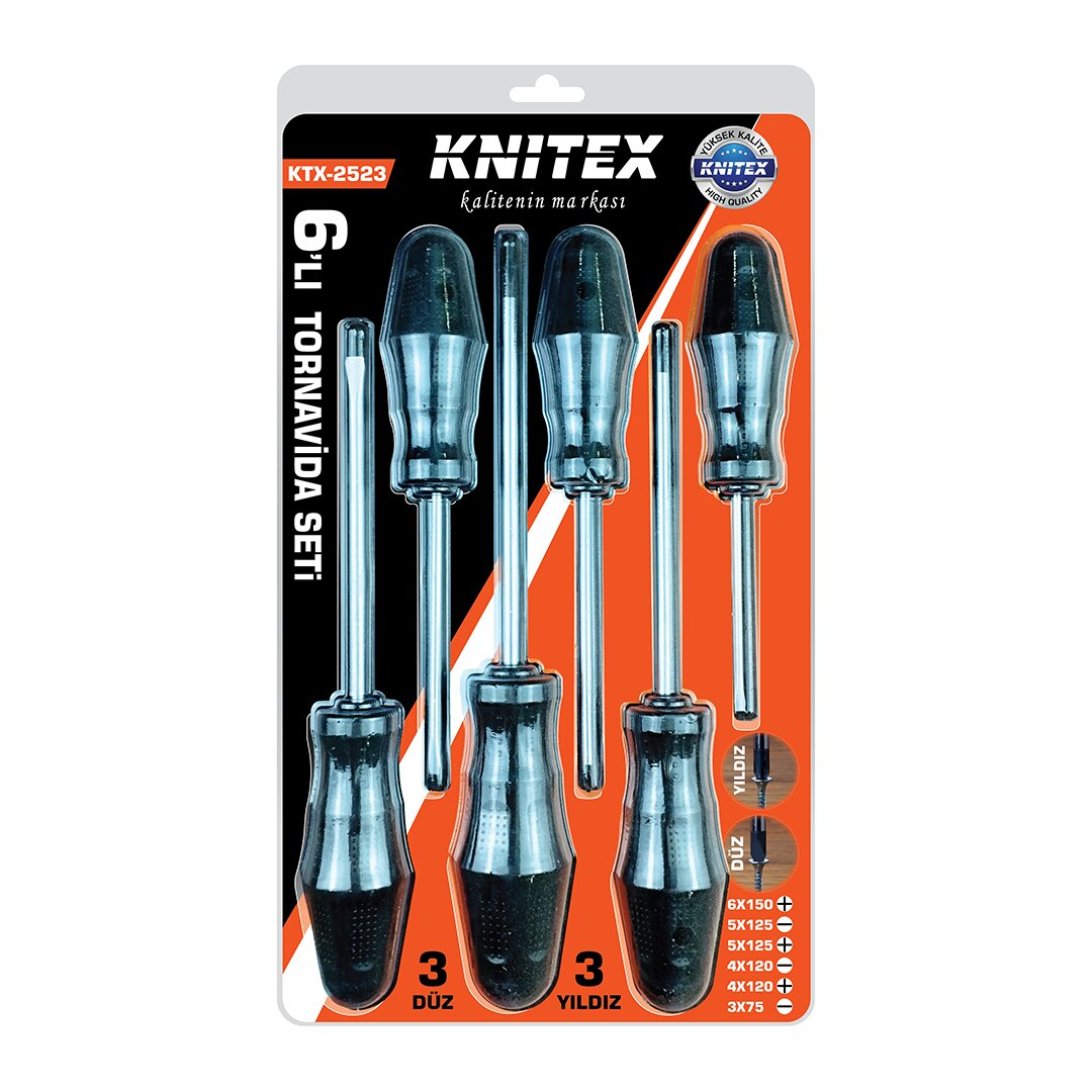 6PCS TORNAVİDA SETİ  6X150 YILDIZ - 5X125 DÜZ-YILDIZ - 4X120 DÜZ-YILDIZ - 3X75 DÜZ (5271)
