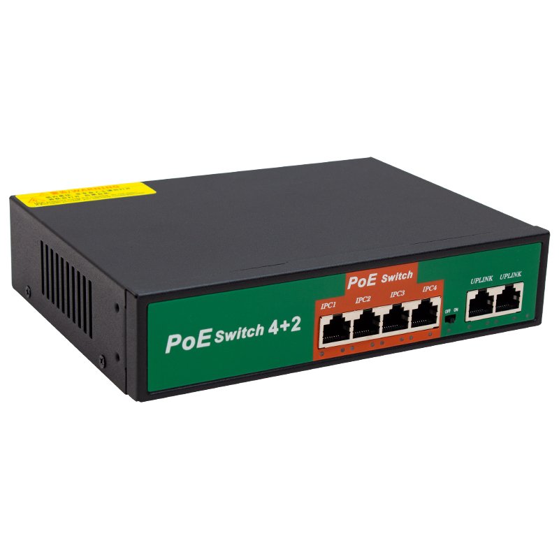 72W 10/100 MBPS 4+2 PORT POE ETHERNET SWITCH (5271)