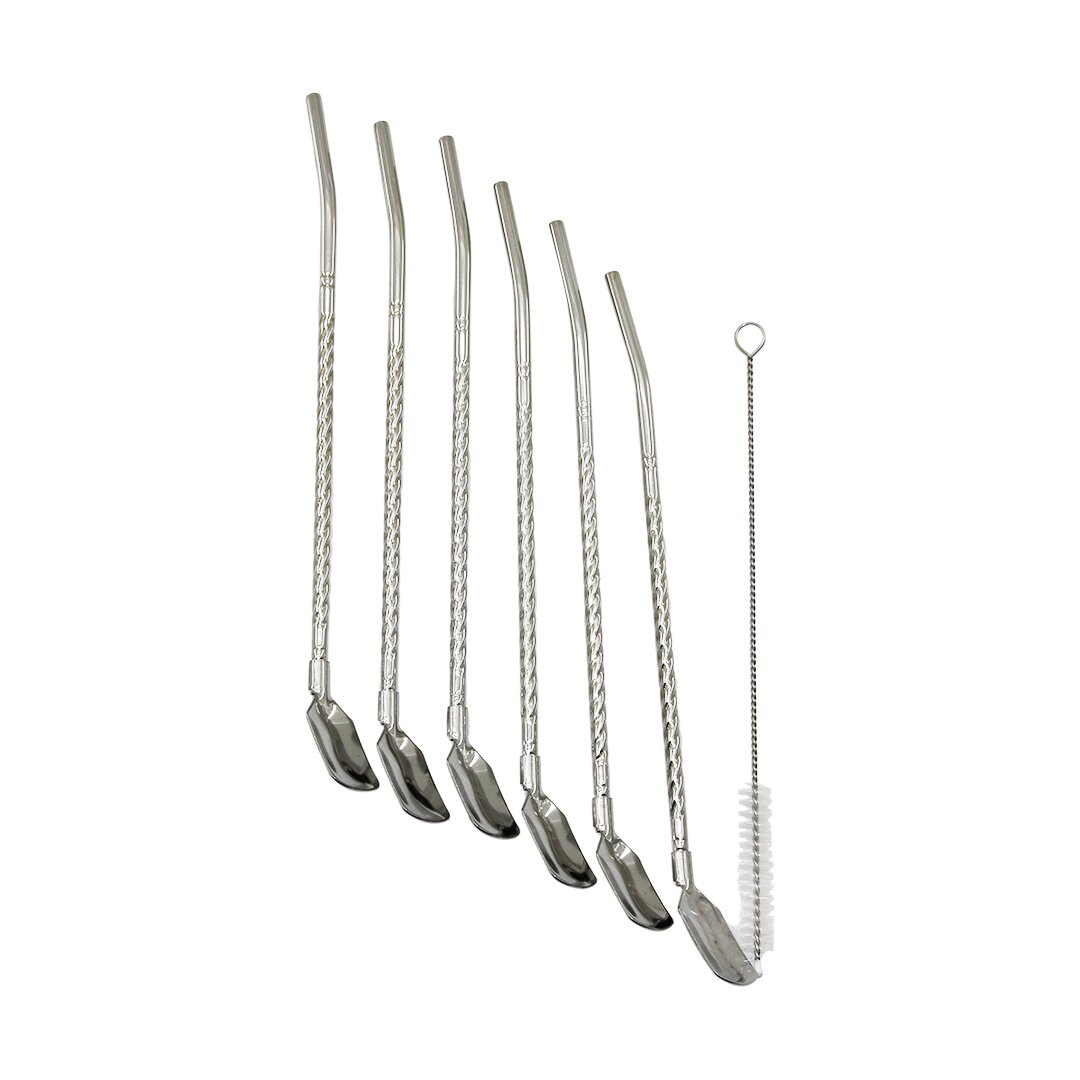 7PCS - 6PİPET + 1TEMİZLEME FIRÇA  ÇELK KAŞIKLI PİPET (5271)
