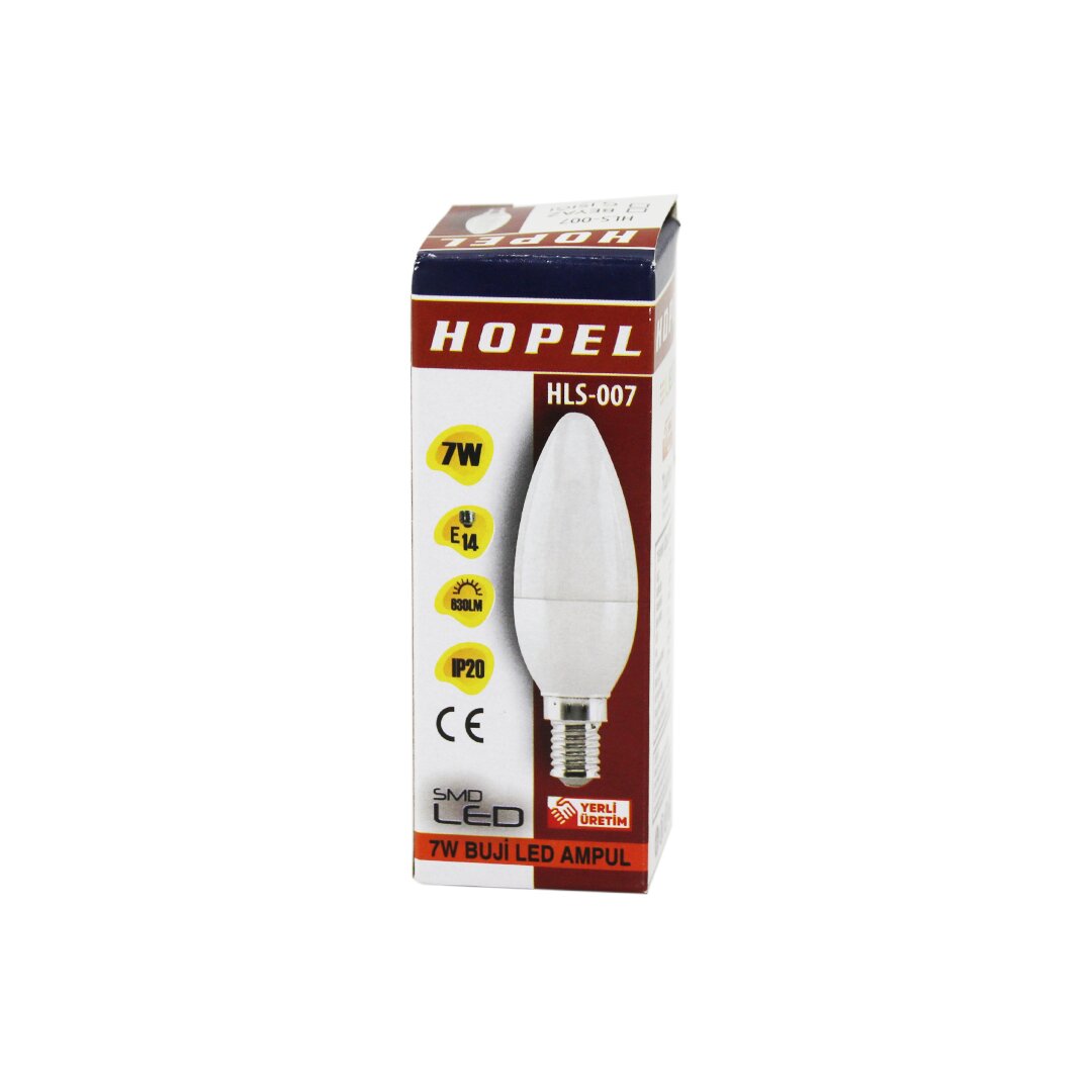 7W - E14 BUJİ LED MUM AMPUL 630LM  HLS-007 (5271)