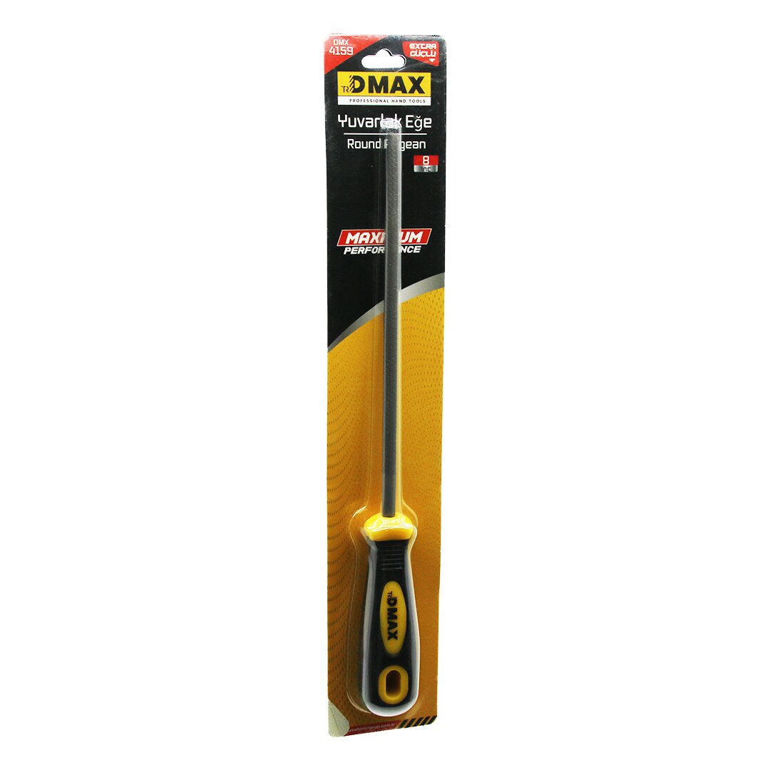 8 İNÇ YUVARLAK  METAL EĞE TÖRPÜ  PLASTİK SAPLI (5271)