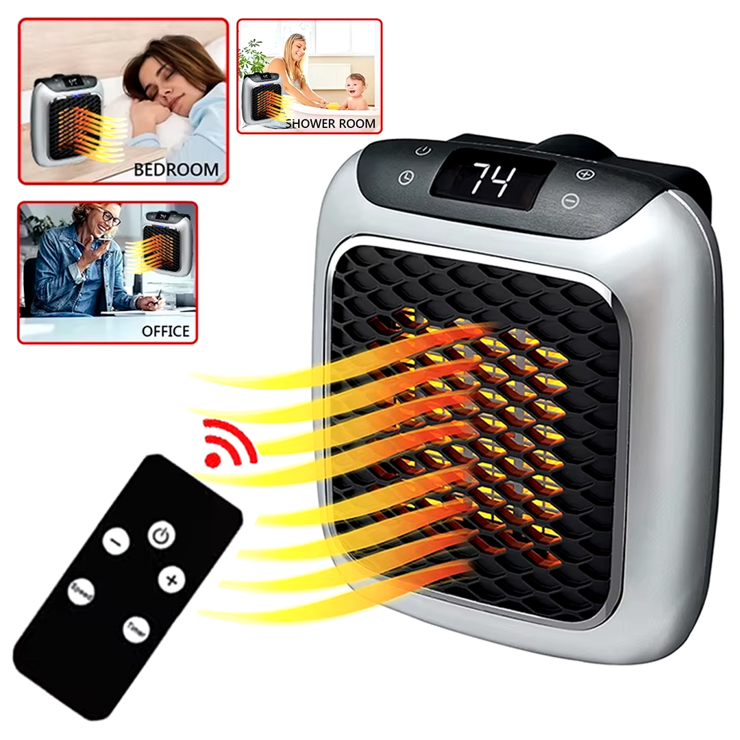 800 WATT PRİZ TİPİ UZAKTAN KUMANDALI TAŞINABİLİR ISITICI (ZAMANLAYICI) (OM-1210) (5271)