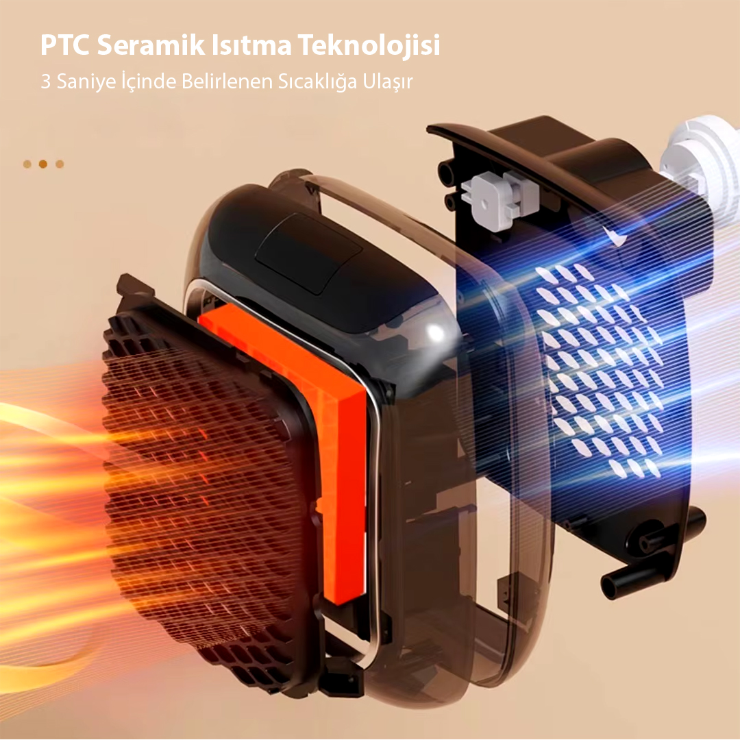 800 WATT PRİZ TİPİ UZAKTAN KUMANDALI TAŞINABİLİR ISITICI (ZAMANLAYICI) (OM-1210) (5271)