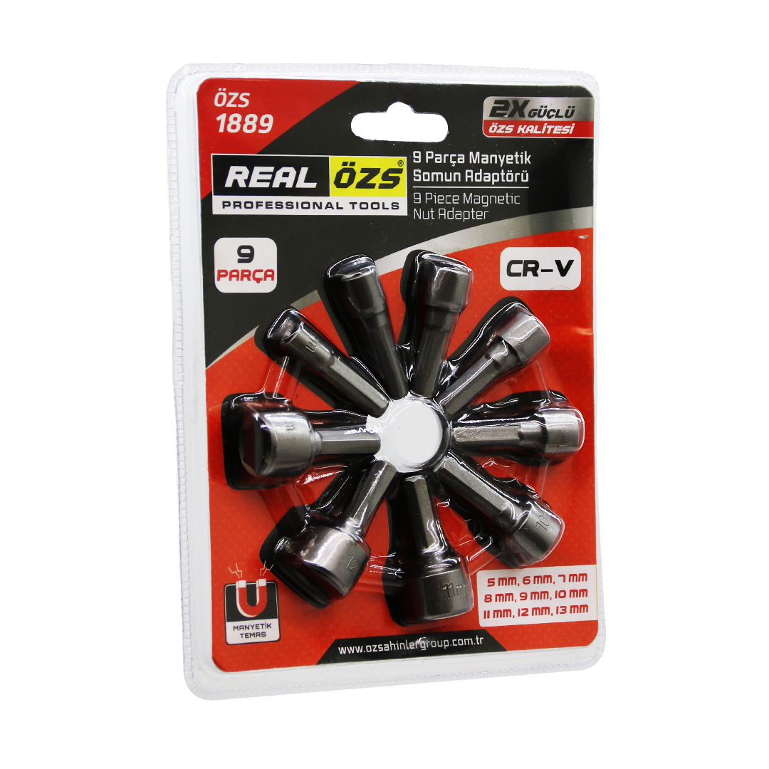 9  PARÇA   - 5-13 MM MANYETİK SOMUN SÖKME - ÇATI ADAPTÖRÜ (5271)