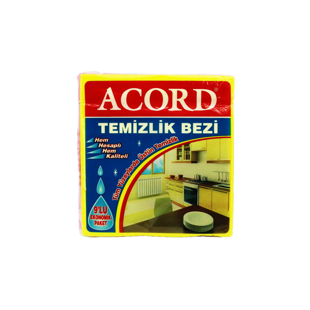 ACORD KOD-384 9 PARÇA  TEMİZLİK BEZİ 35X37CM (5271)