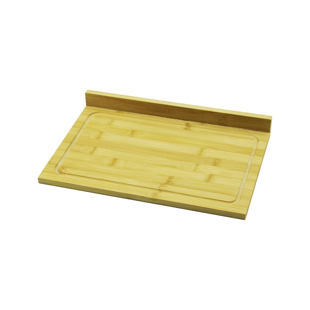 AHŞAP BAMBU KESİM PANOSU KANALLI - TEK KENAR YÜKSELTİ=3CM  24X35CM (5271)