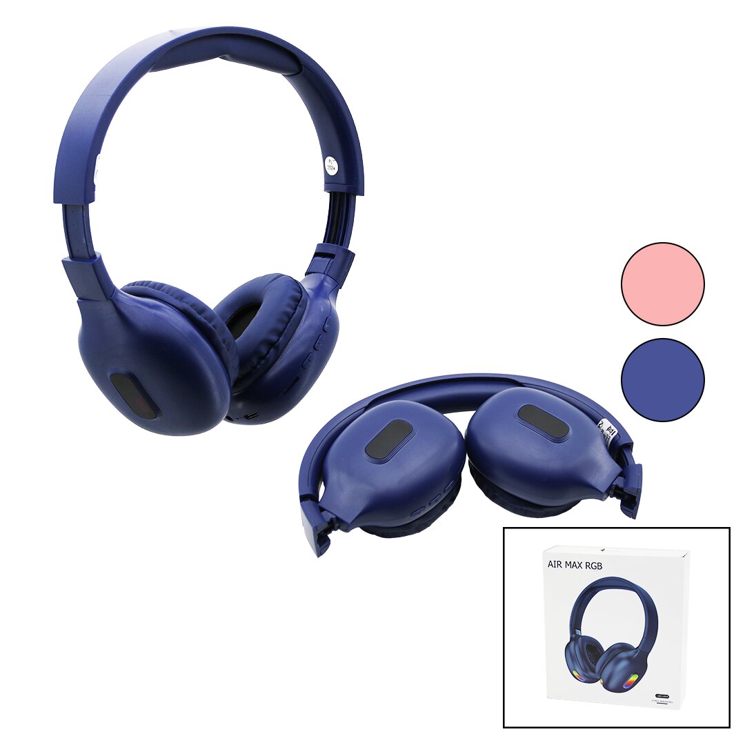 AIR MAX RGB RENKLİ IŞIKLI ŞARJLI BLUETOOTH KULAK ÜSTÜ KABLOSUZ KULAKLIK PL-2360 (5271)